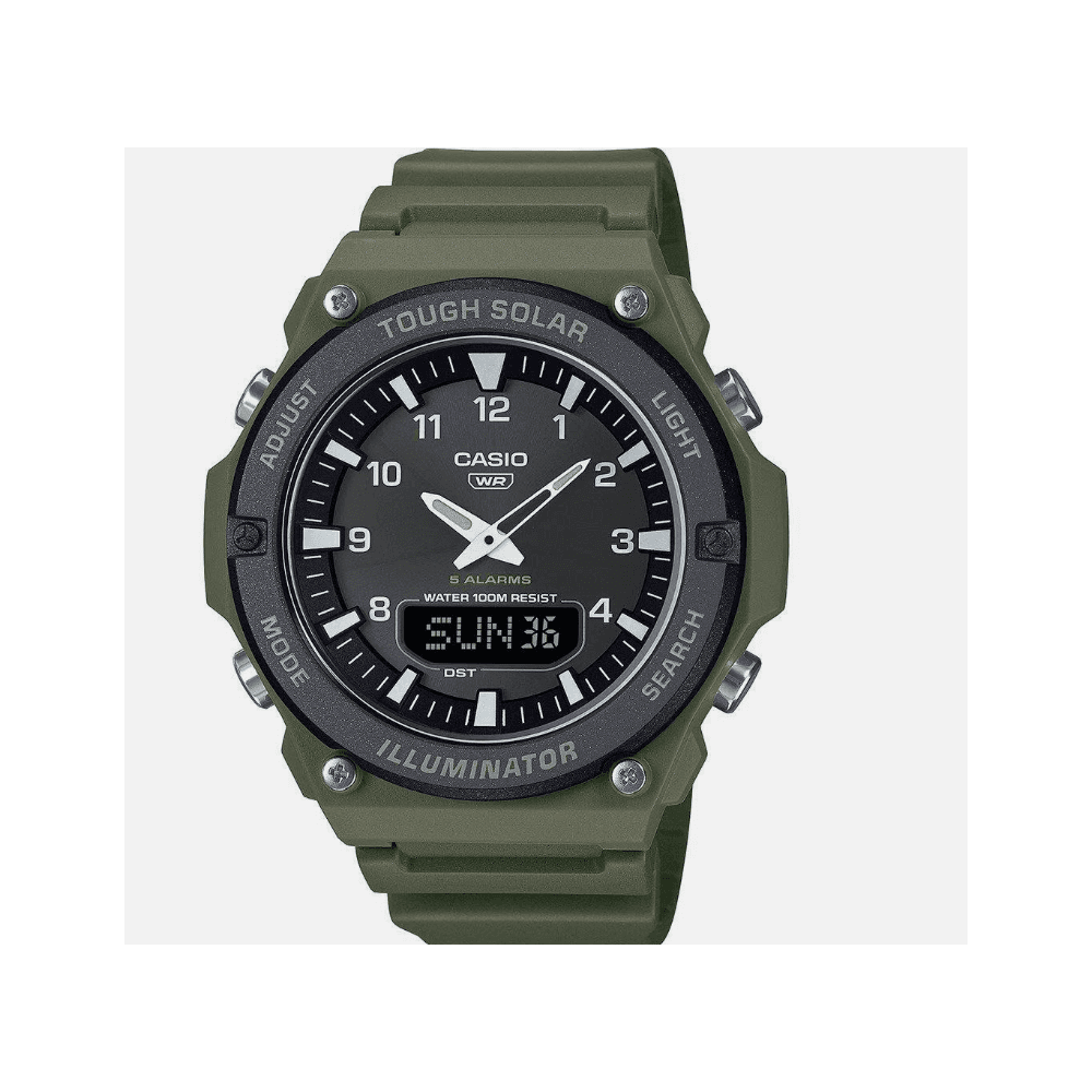 CASIO TOUGH SOLAR GREEN SILICONE WATCH