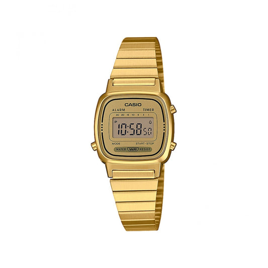 CASIO VINTAGE COLLECTION GOLD DIGITAL LADIES WATCH 