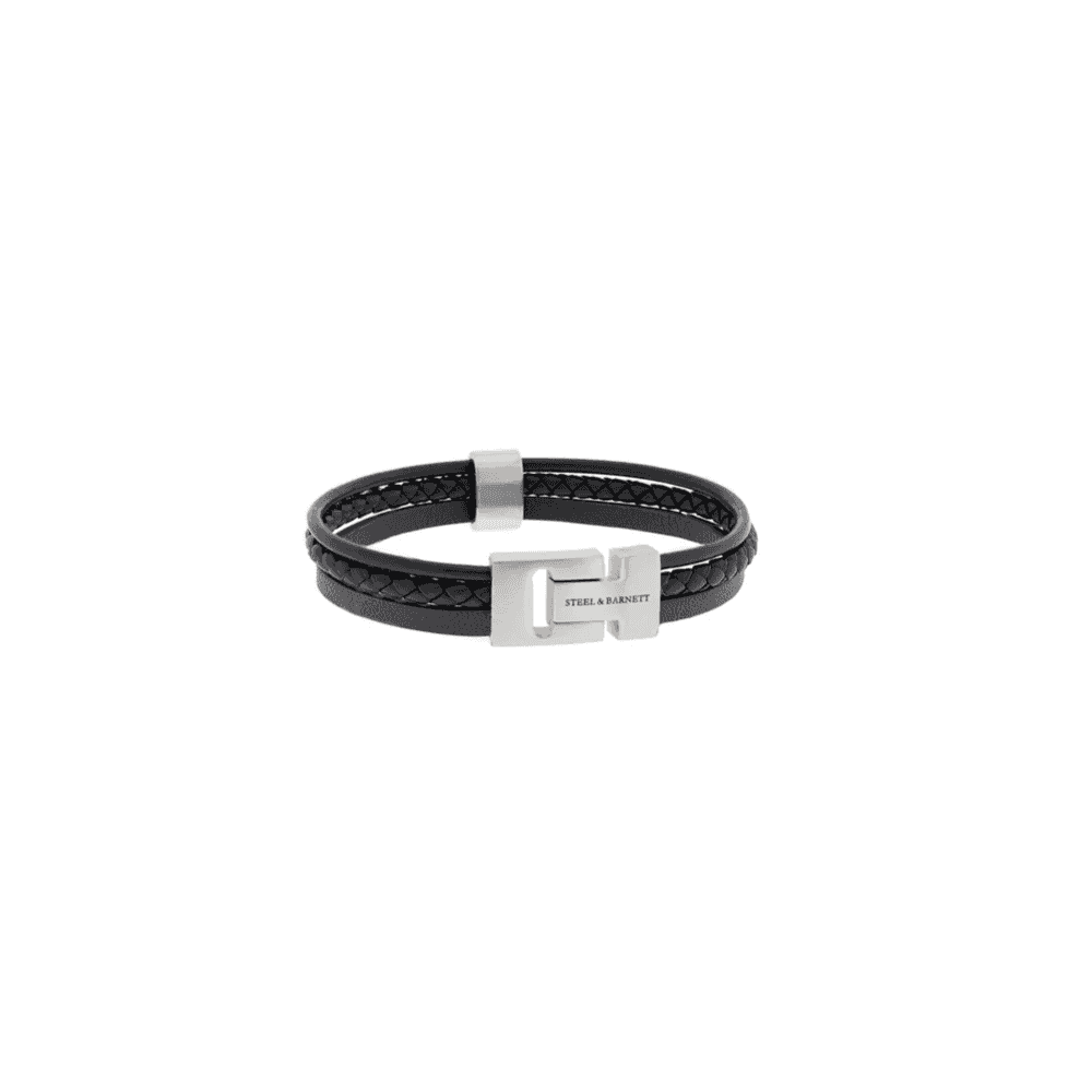 CASUAL COLE BLACK LEATHER BRACELET