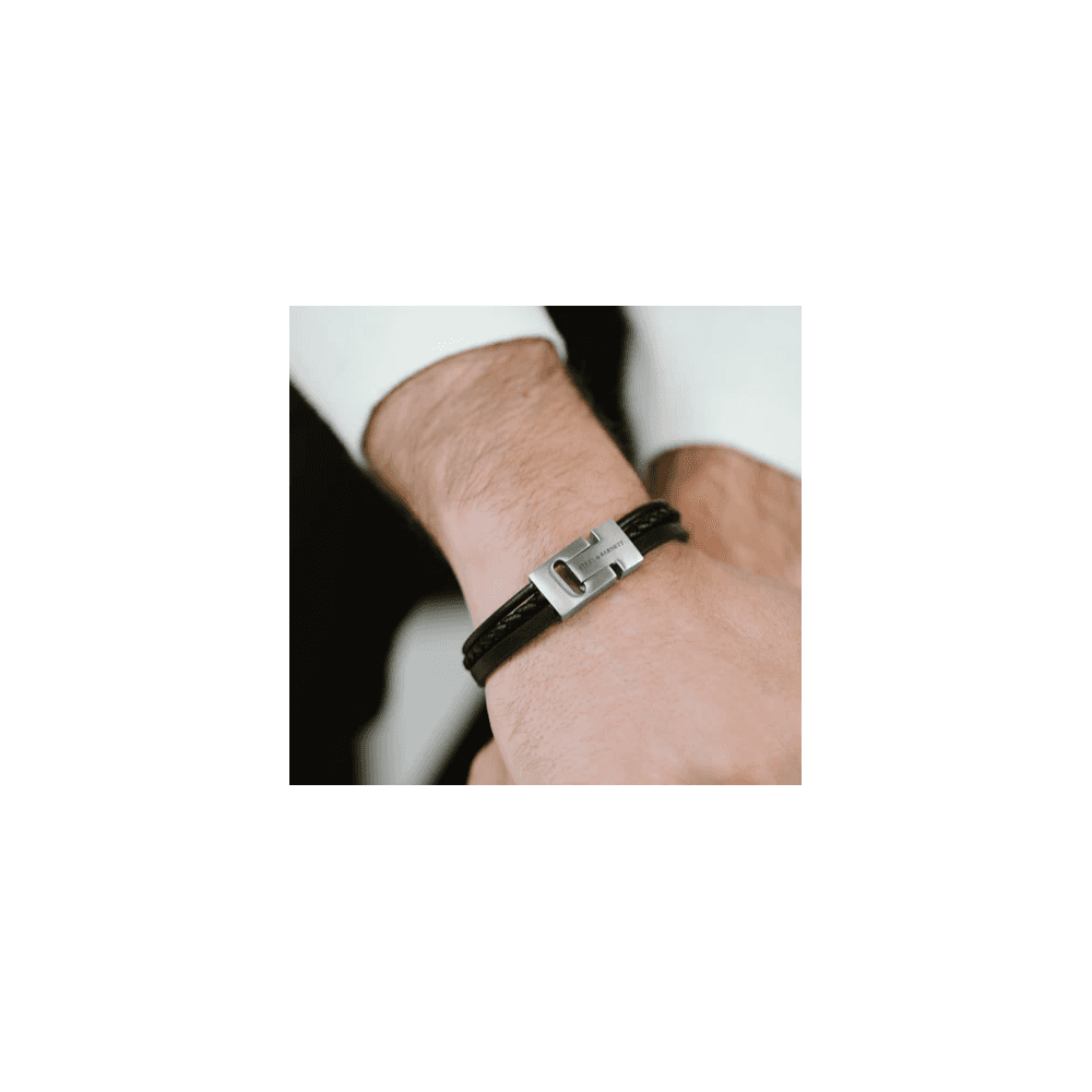 CASUAL COLE BLACK LEATHER BRACELET