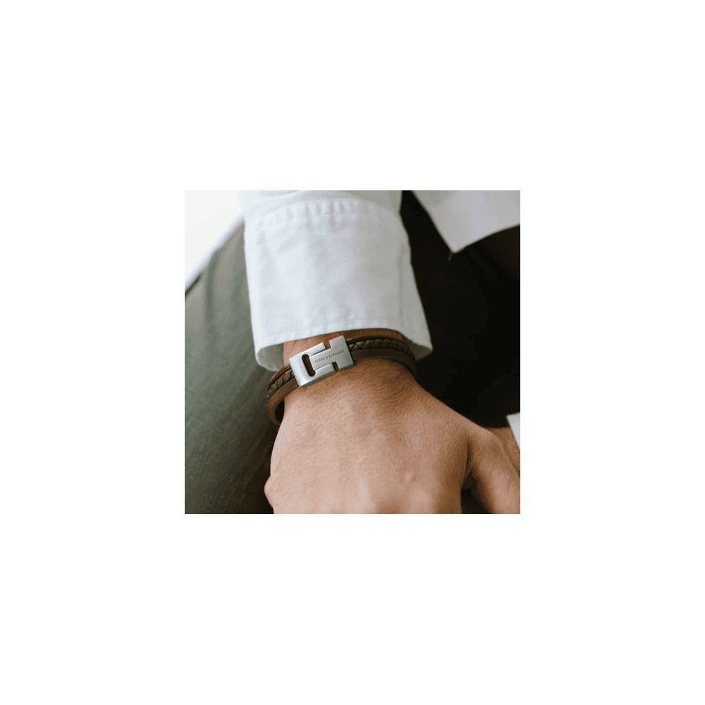 CASUAL COLE BROWN LEATHER BRACELET