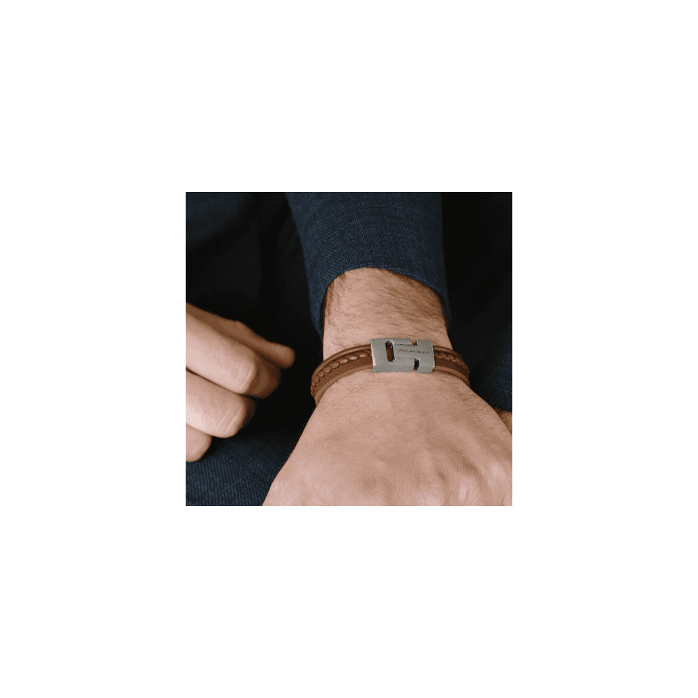 CASUAL COLE LIGHT BROWN LEATHER BRACELET