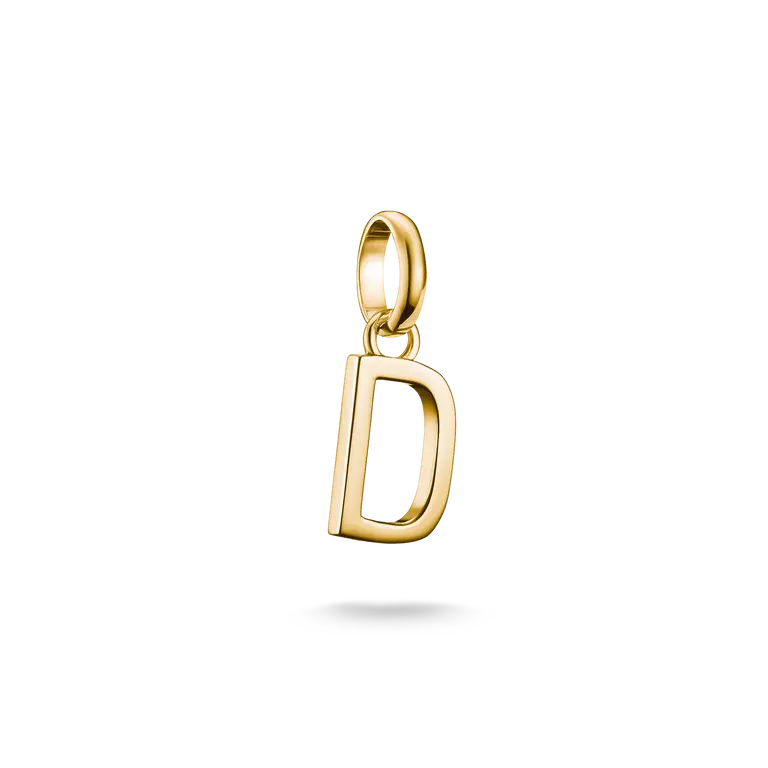 THOMAS SABO LETTER 'D' GOLD ON SIL CONNECT CHARM
