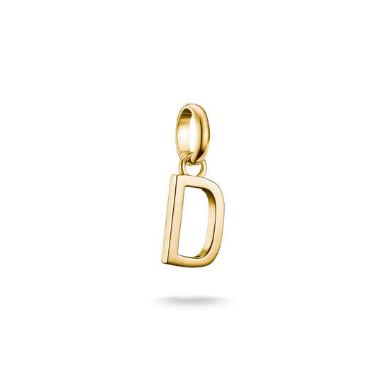 THOMAS SABO LETTER 'D' GOLD ON SIL CONNECT CHARM