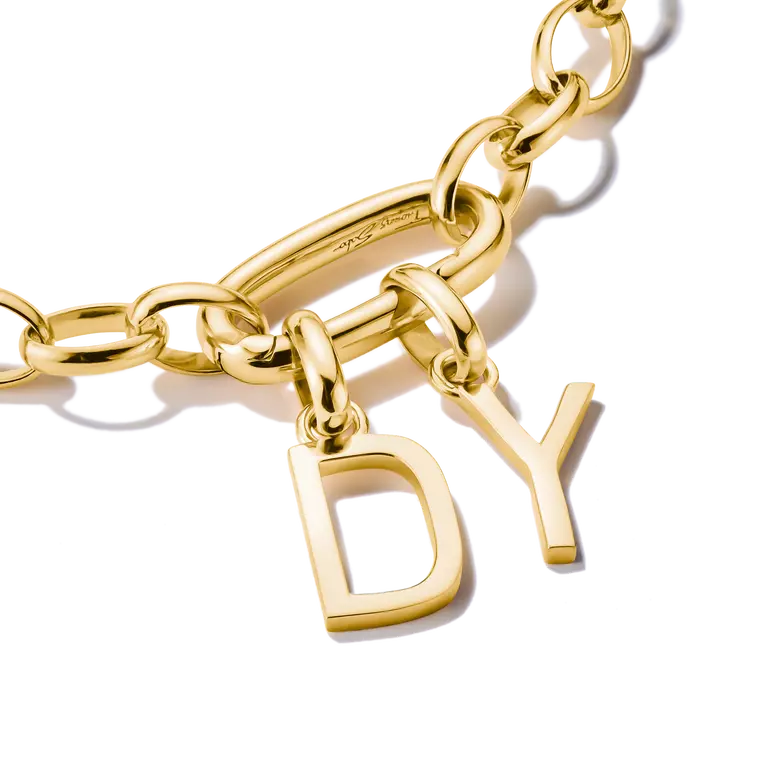 THOMAS SABO LETTER 'D' GOLD ON SIL CONNECT CHARM