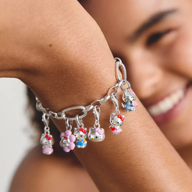 Thomas Sabo Hello Kitty Blue Angel Connect Charm with Pink Heart