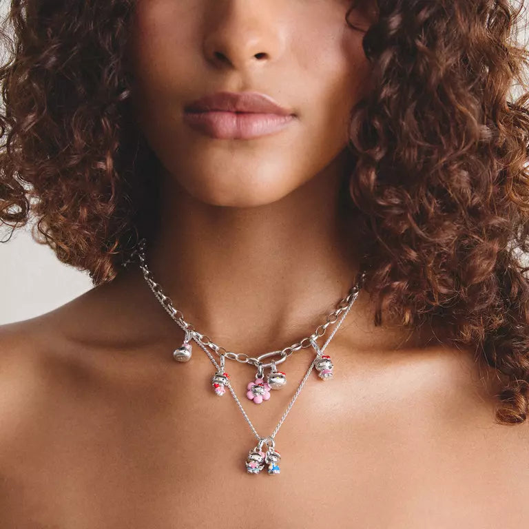 Thomas Sabo Hello Kitty Blue Angel Connect Charm with Pink Heart