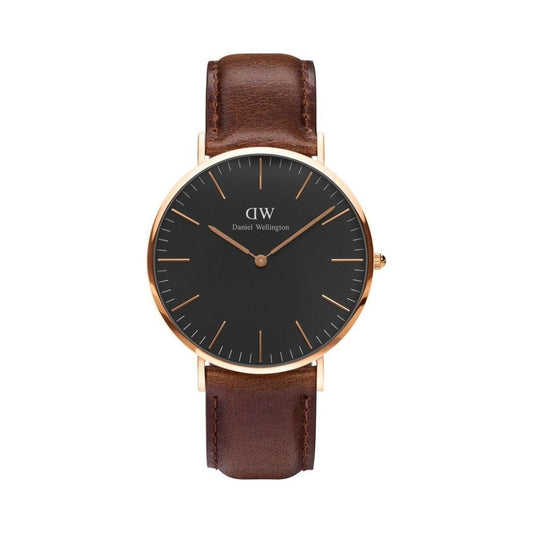 CLASSIC 40MM BRISTOL ROSE GOLD STAINLESS STEEL WATCH WITH BLACK DIAL