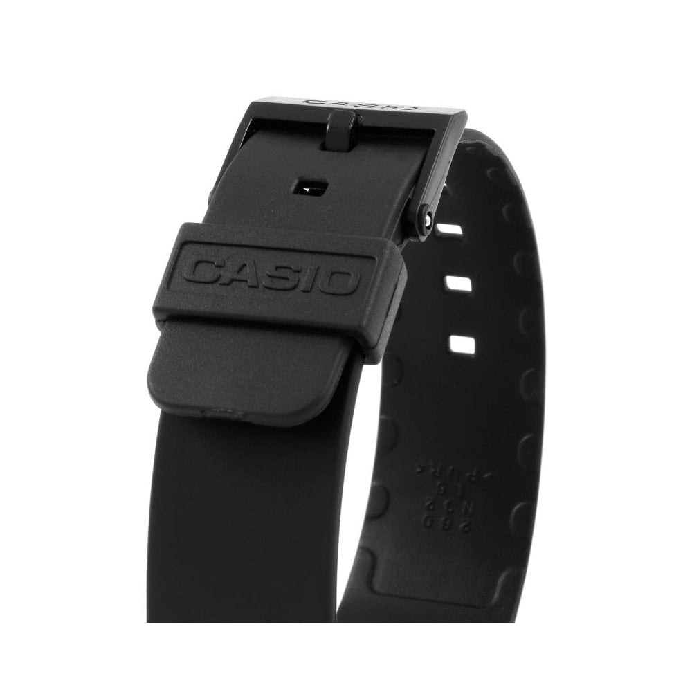 CLASSIC ANALOGUE WATCH WITH BLACK RESIN STRAP AND WHITE DIAL