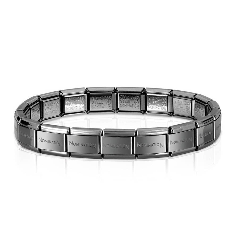 CLASSIC BLACK STAINLESS STEEL BASE BRACELET LINKS
