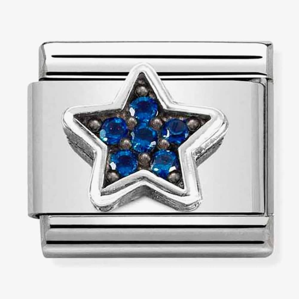 CLASSIC BLUE ZIRCONIA PAVE STAR CHARM