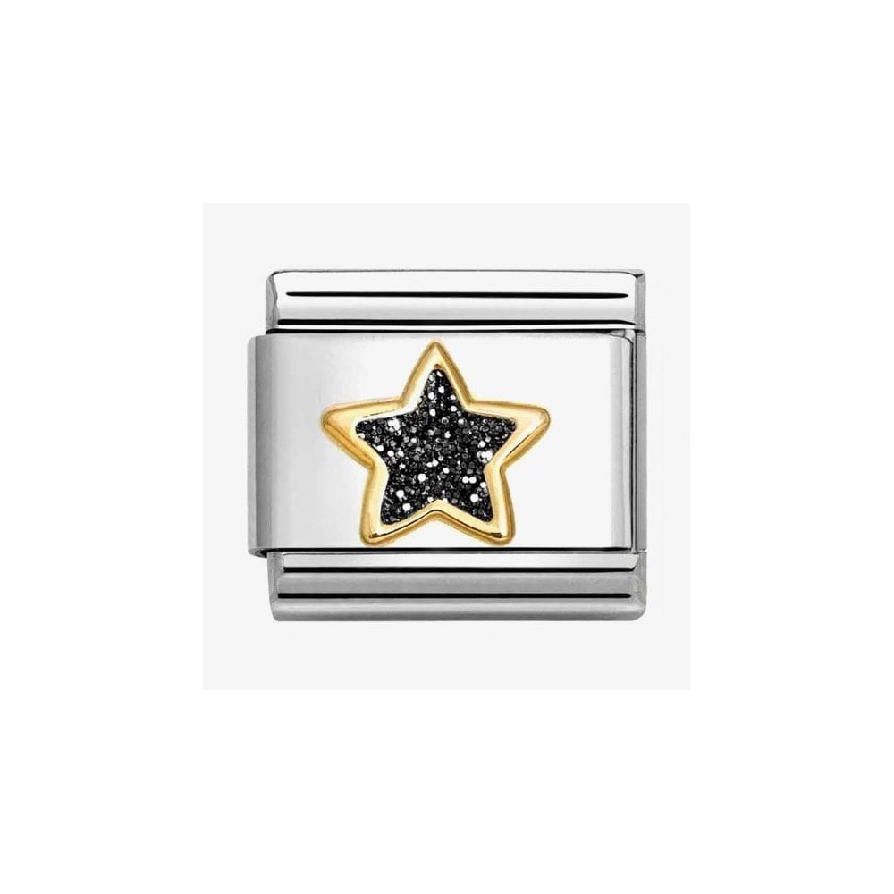 CLASSIC Black Glitter Star Charm