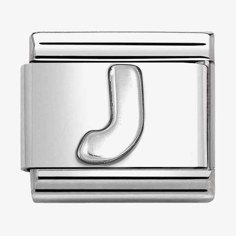 CLASSIC Composable Oxidised Silver Letter J Charm