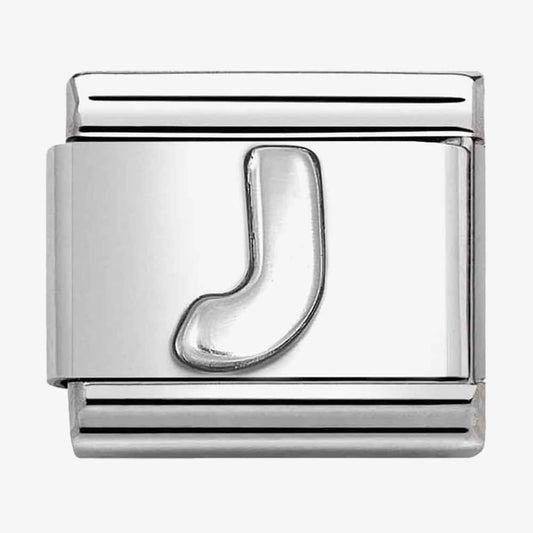 CLASSIC Composable Oxidised Silver Letter J Charm