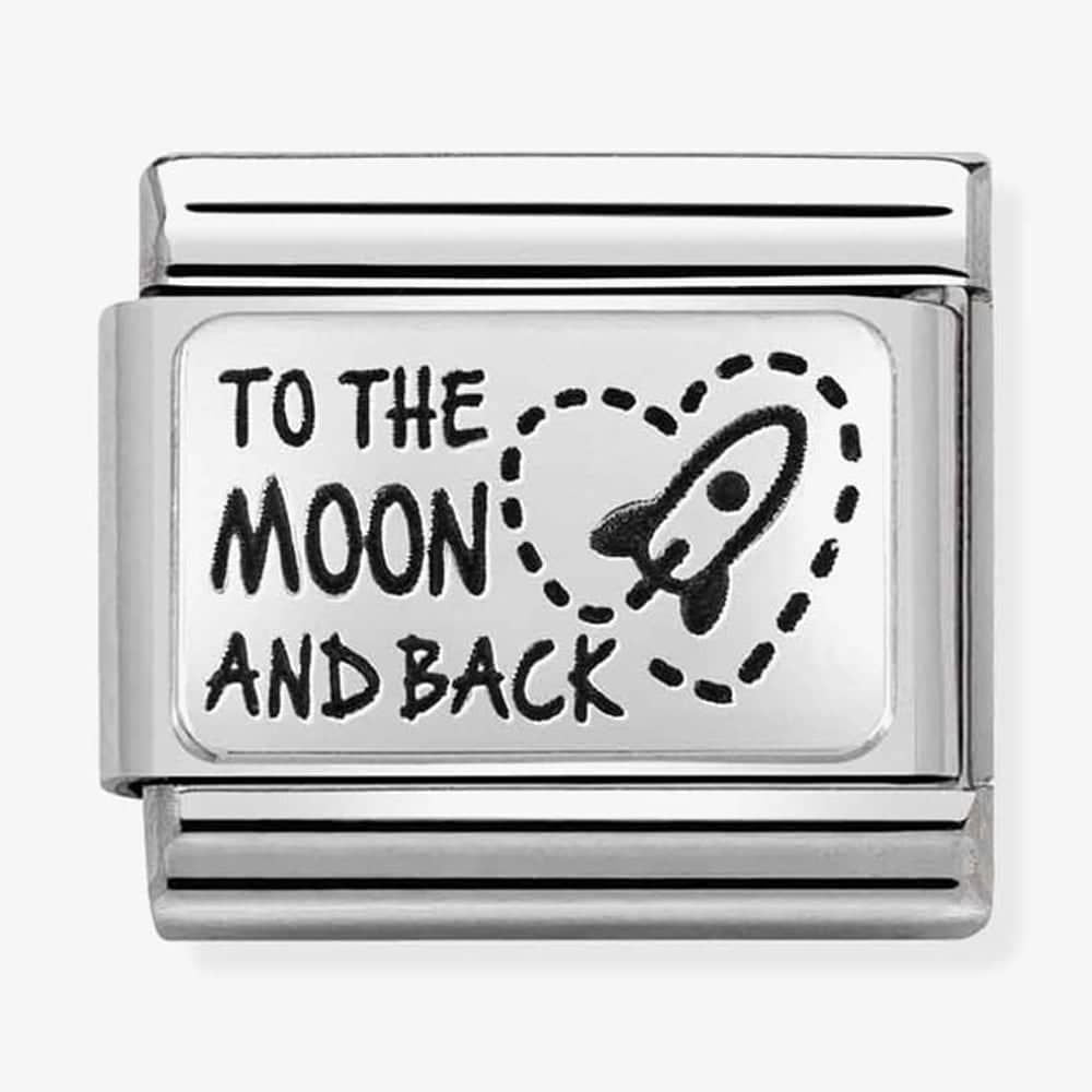 CLASSIC Composable Sterling Silver To the Moon and Back Charm