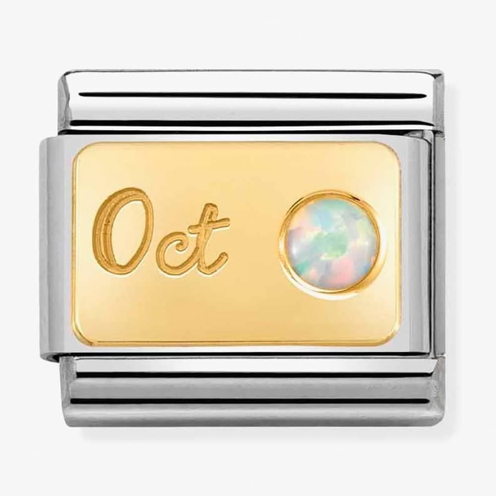 CLASSIC GOLD OCTOBER BIRTHSTONE CHARM WITH OPAL GEMSTONE