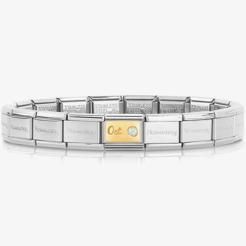 CLASSIC GOLD OCTOBER BIRTHSTONE CHARM WITH OPAL GEMSTONE