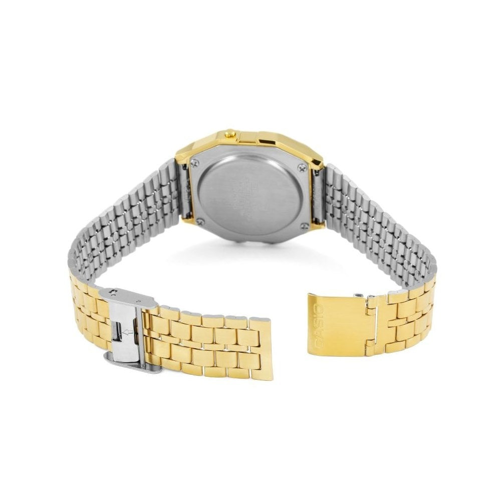 CLASSIC GOLD STAINLESS STEEL BRACELET DIGITAL WATCH