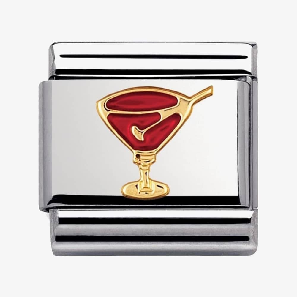 CLASSIC Gold Daily Life Red Cocktail Charm