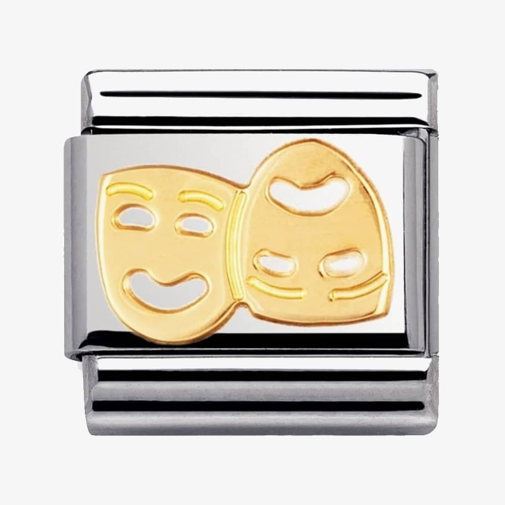 CLASSIC Gold Daily Life Theatrical Masks Charm