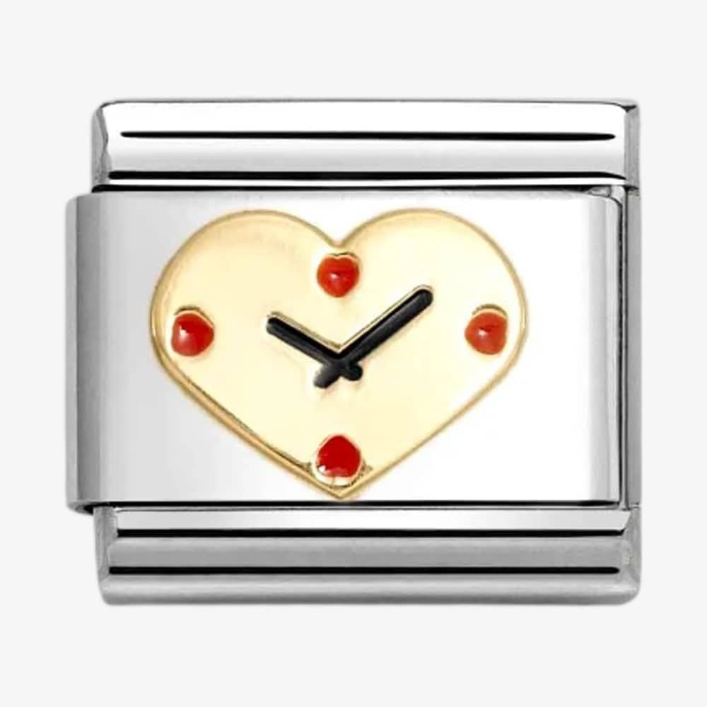 CLASSIC Gold Heart Clock Charm