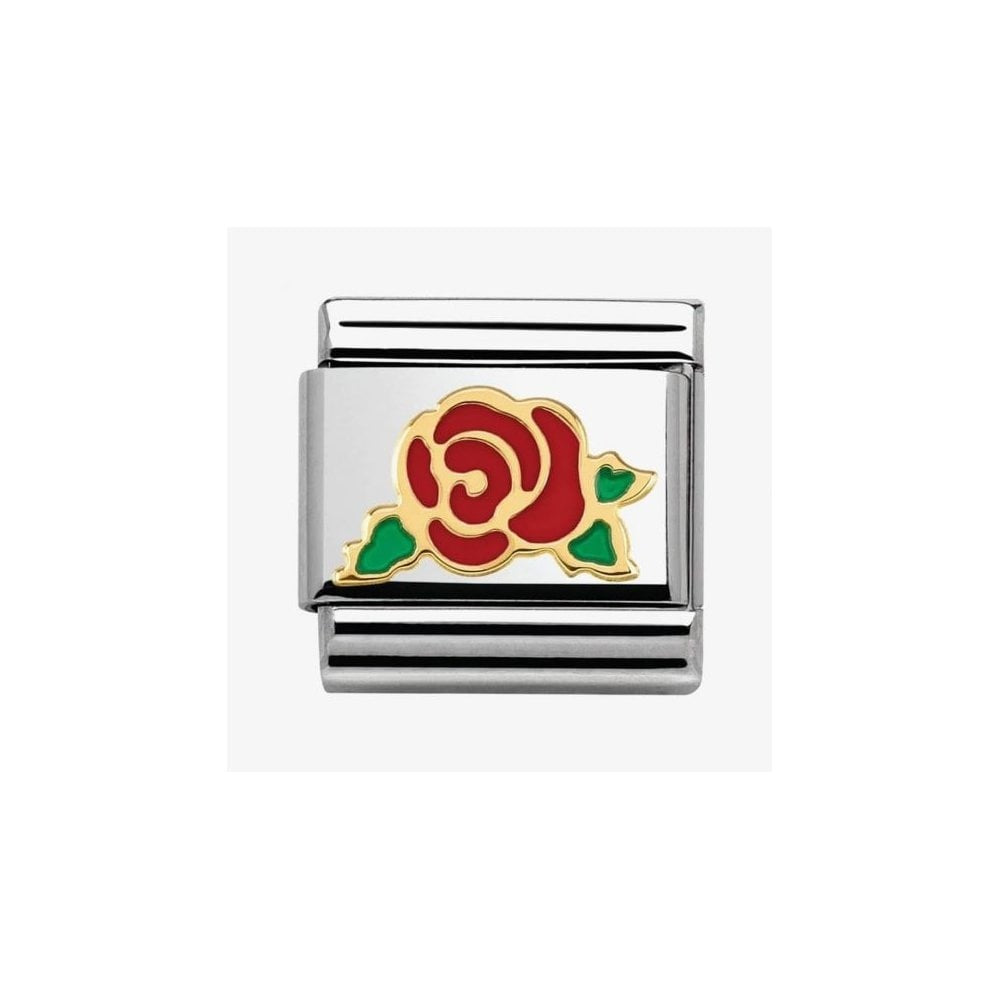 CLASSIC Gold Madame Monsieur Red Rose Charm 