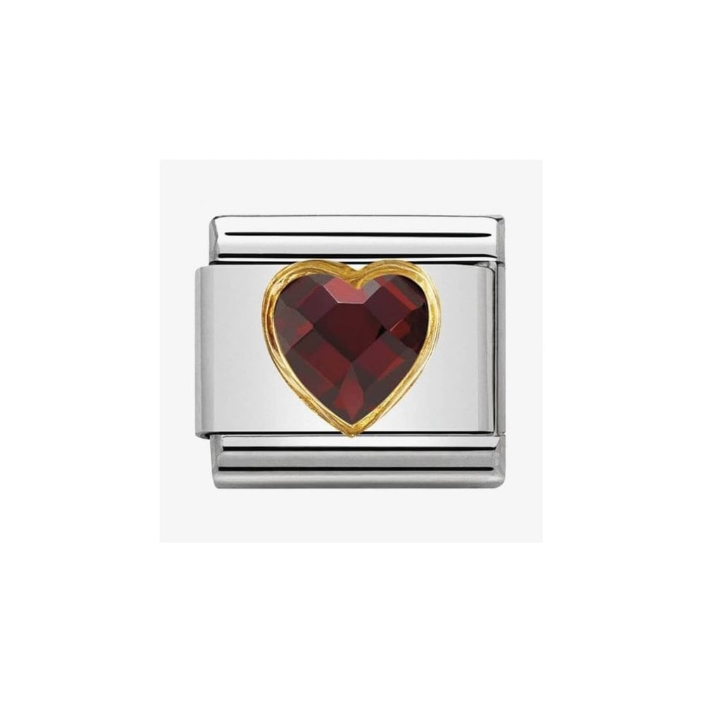 CLASSIC Gold Red Heart Charm