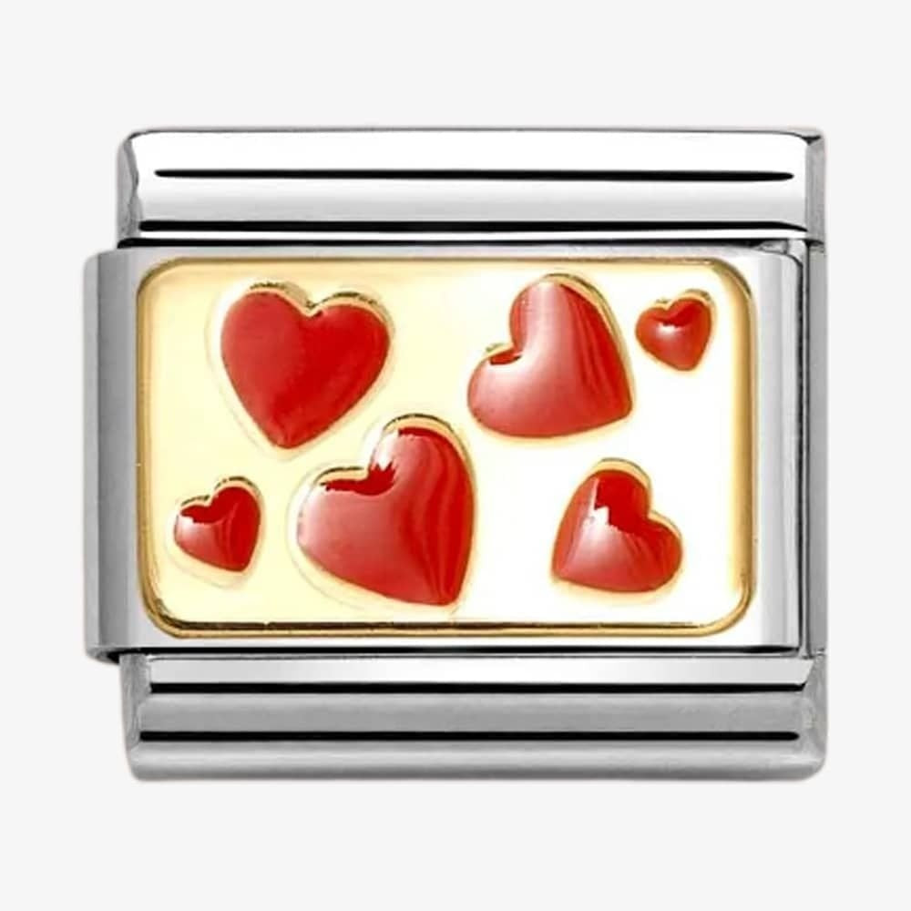 CLASSIC Love Link Red Heart Plaque Charm