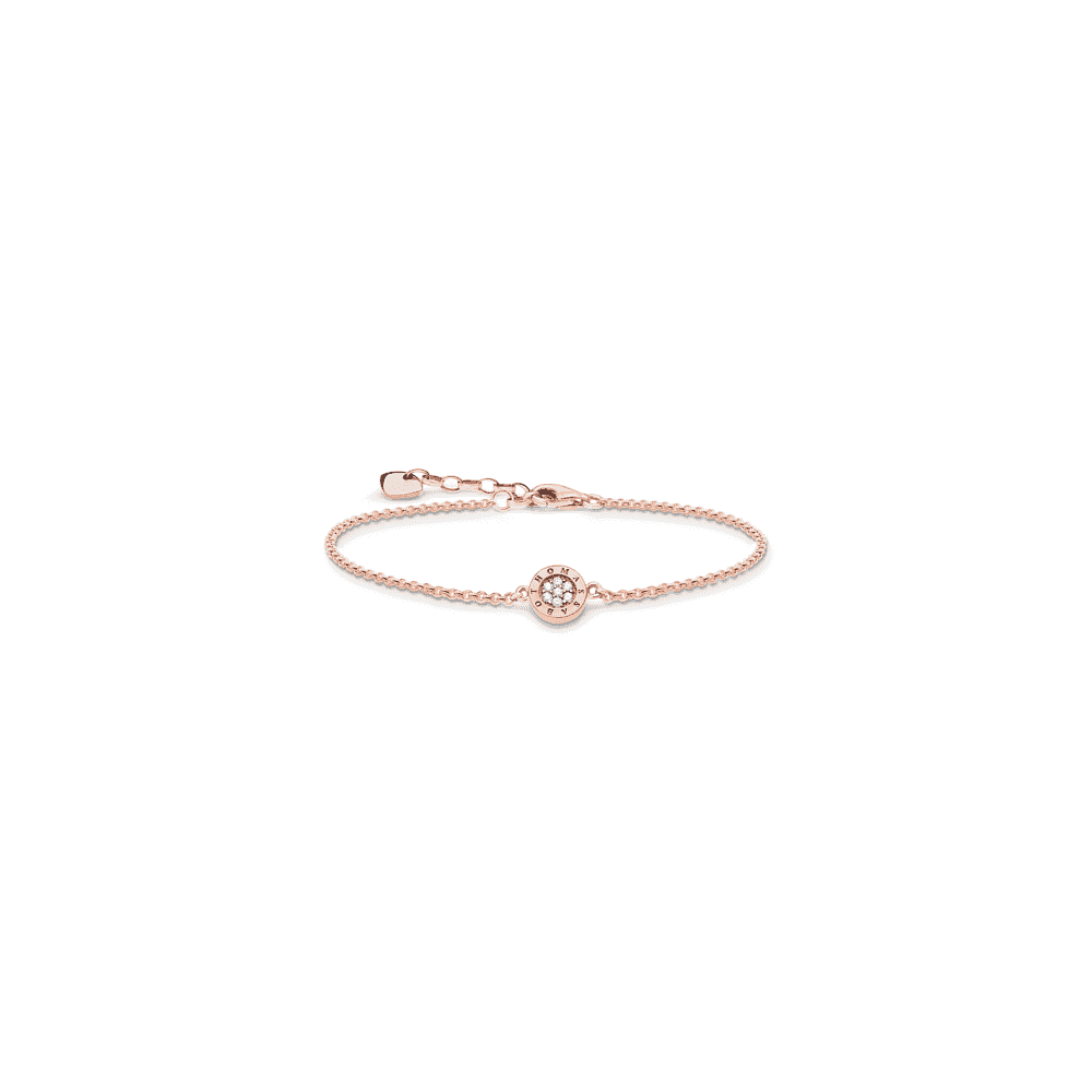  CLASSIC PAVÉ 18CT ROSE GOLD ON SILVER BRACELET