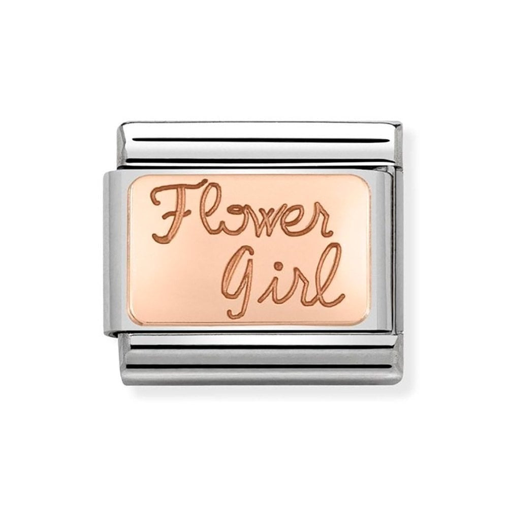 CLASSIC ROSE GOLD PLATE WITH Flower Girl in writing
