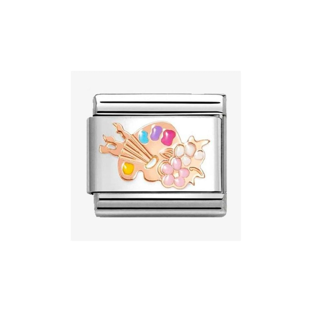CLASSIC Rose Gold Artists Paint Palette Charm 