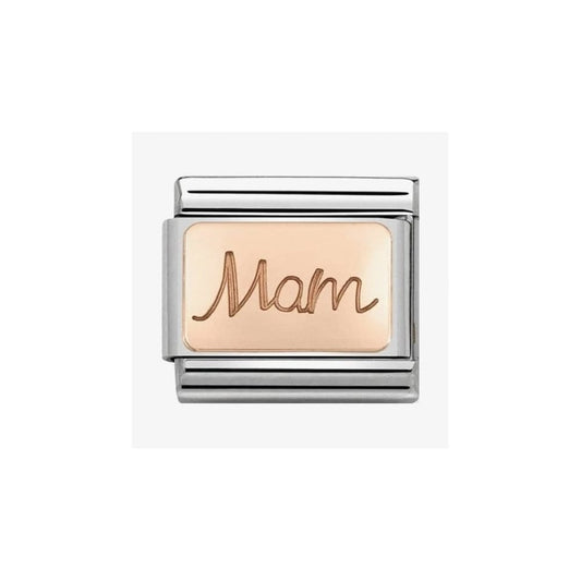 CLASSIC Rose Gold Engraved Mam Charm 