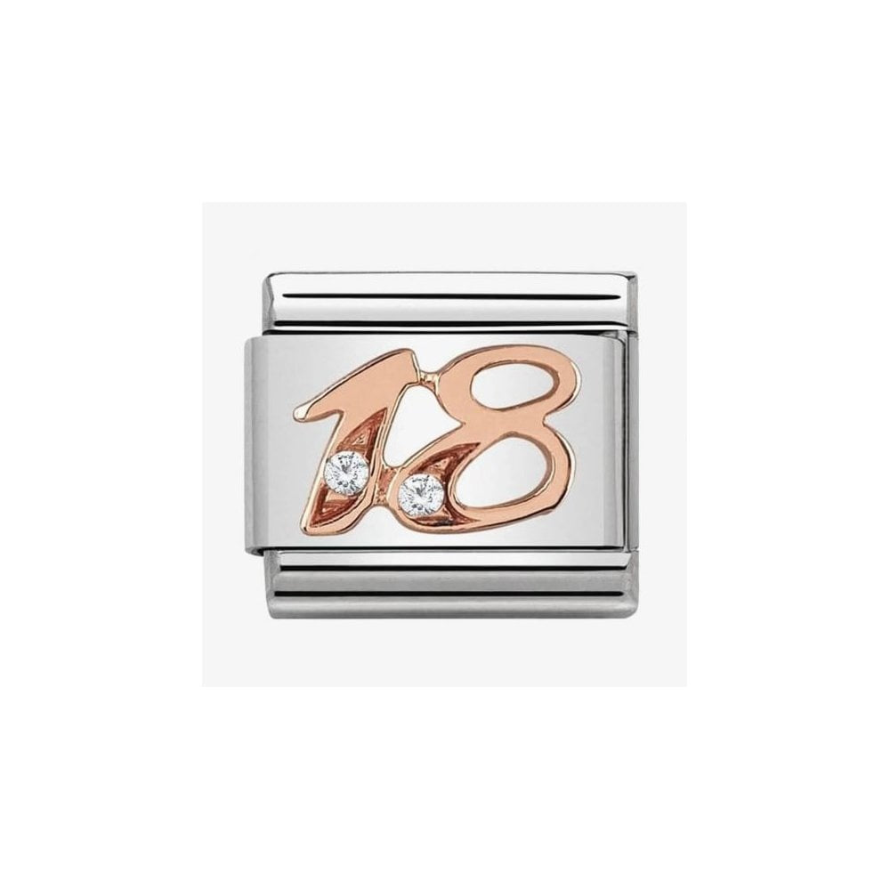CLASSIC Rose Gold Number 18 Charm