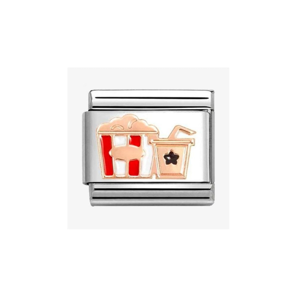 CLASSIC Rose Gold Popcorn & Drink Charm 
