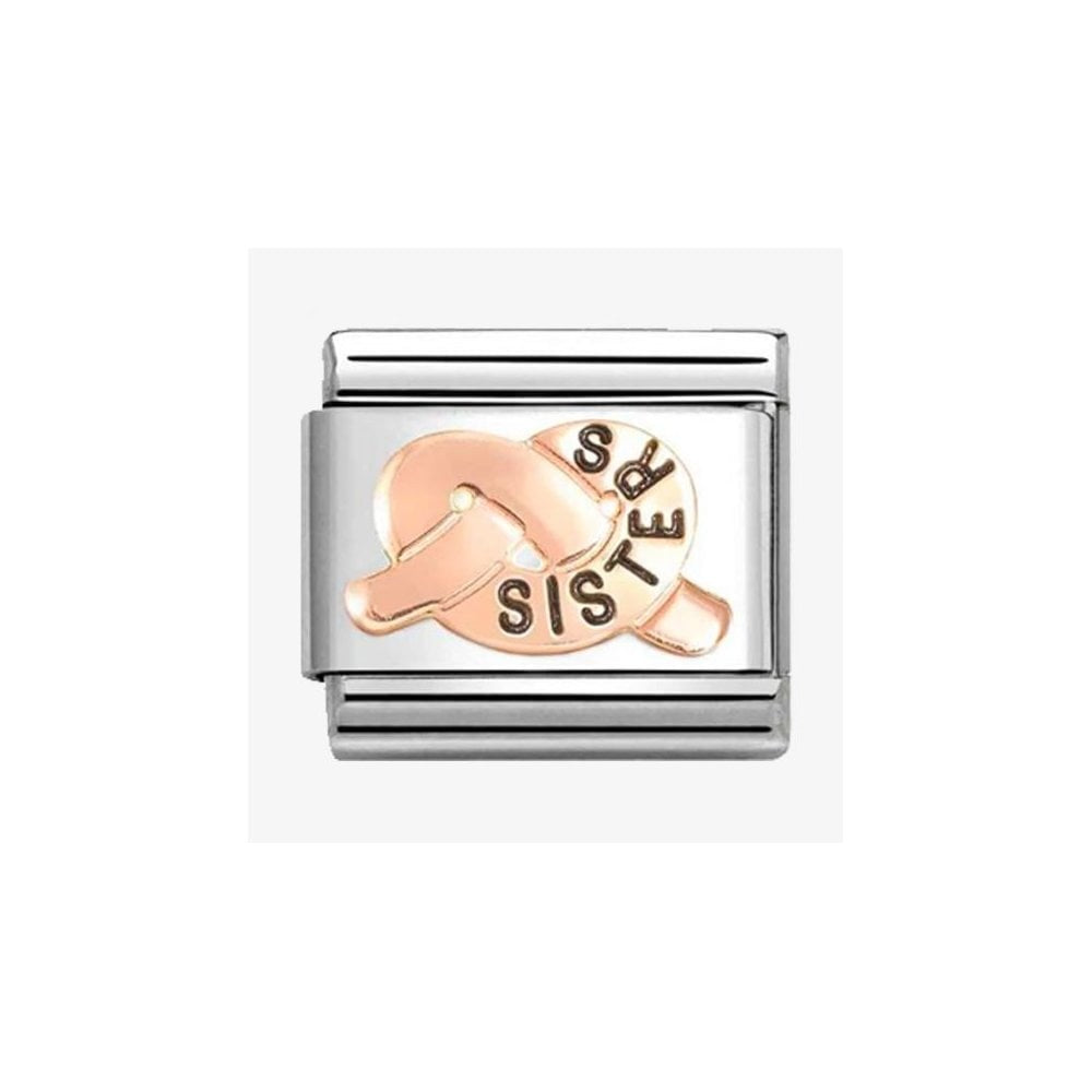 CLASSIC Rose Gold Sisters Promise Knot Charm 