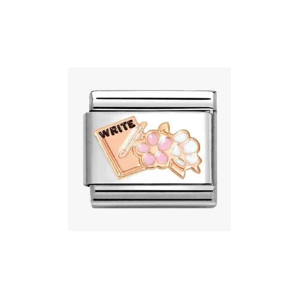 CLASSIC Rose Gold Writing Diary Charm 