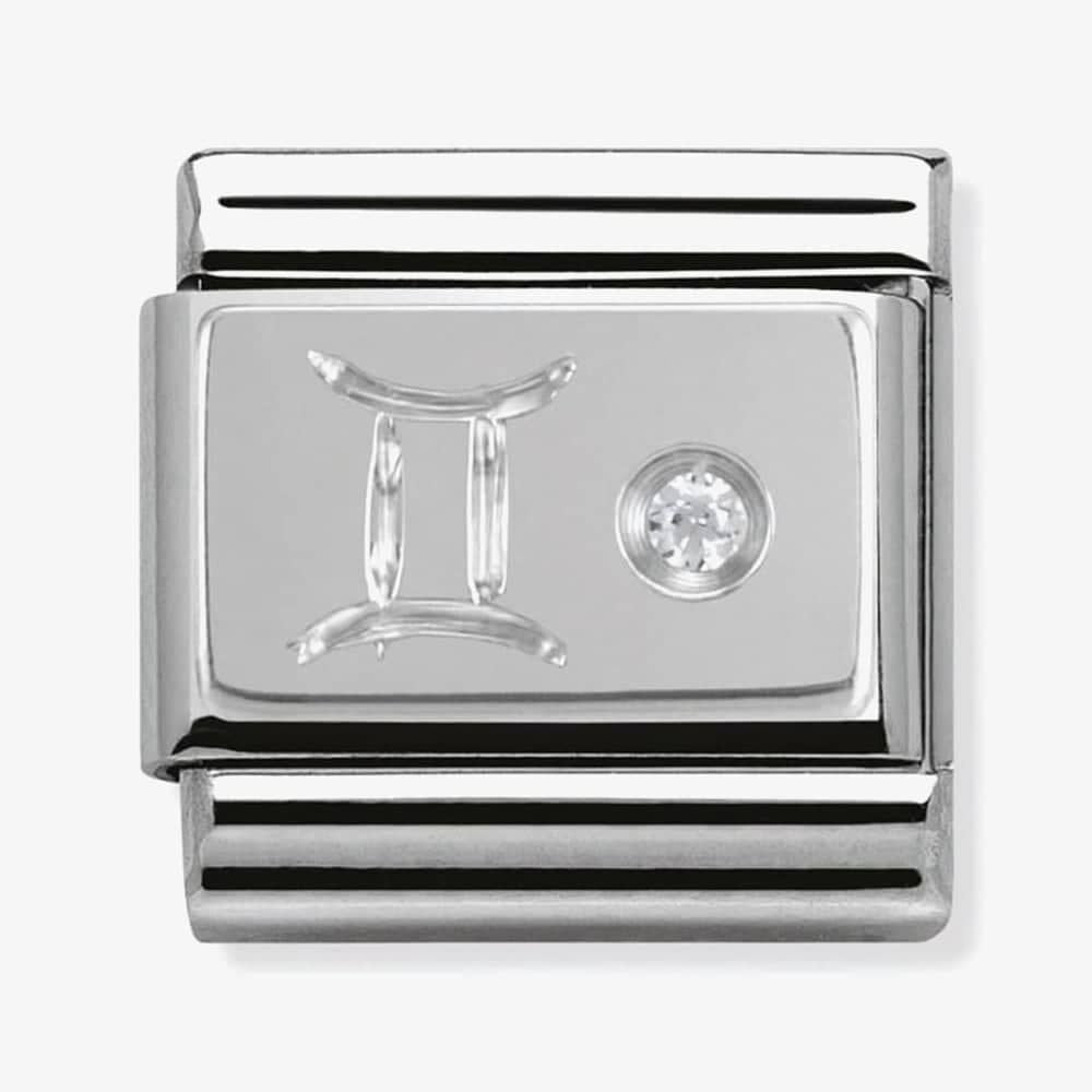 CLASSIC SILVERSHINE GEMINI STARSIGN WITH ZIRCONIA