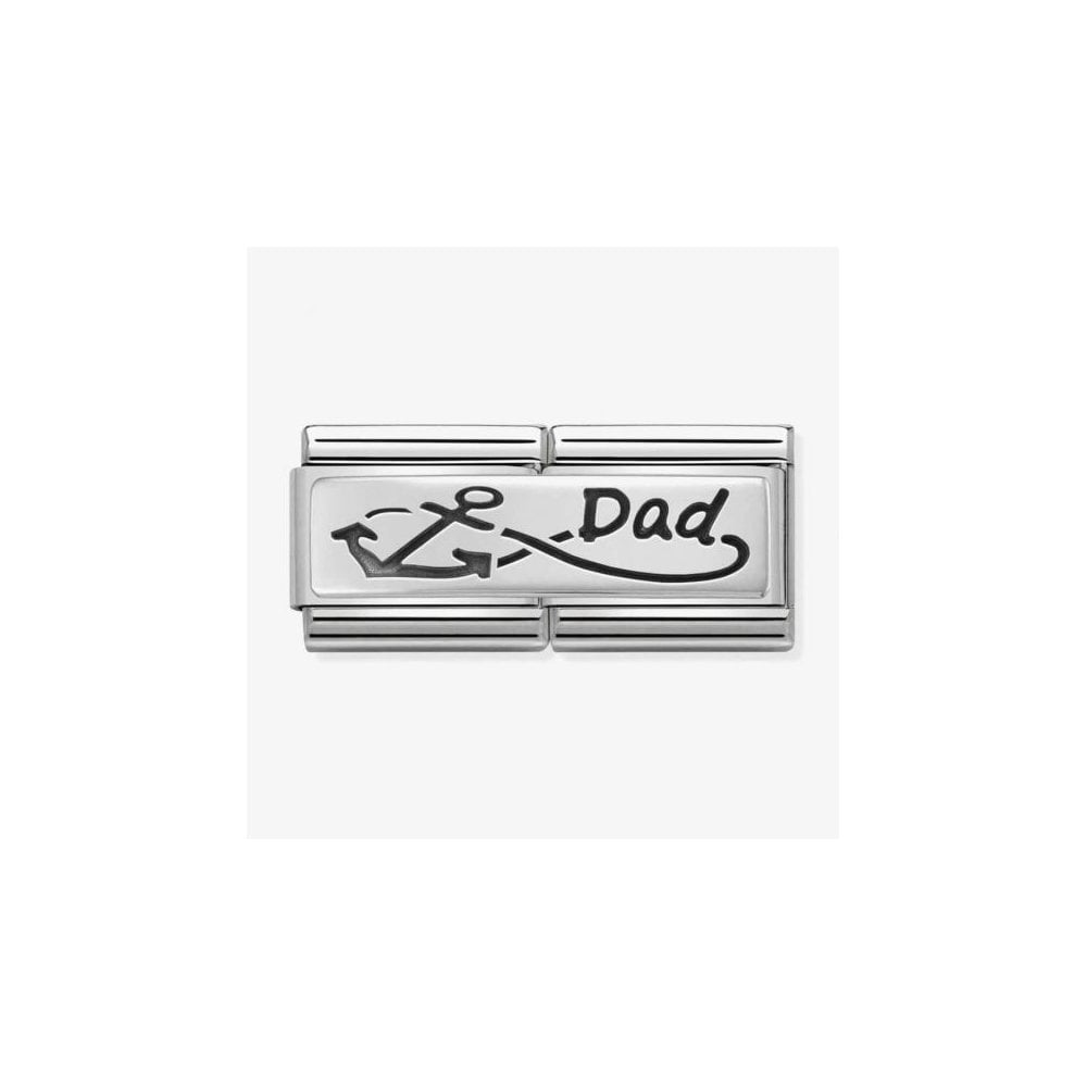 CLASSIC Silvershine Double Link Infinity Dad Charm 