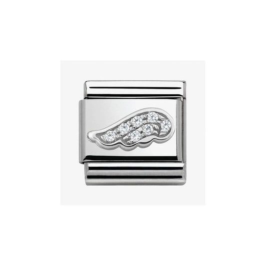 CLASSIC Silvershine Oxidised White Wing Charm