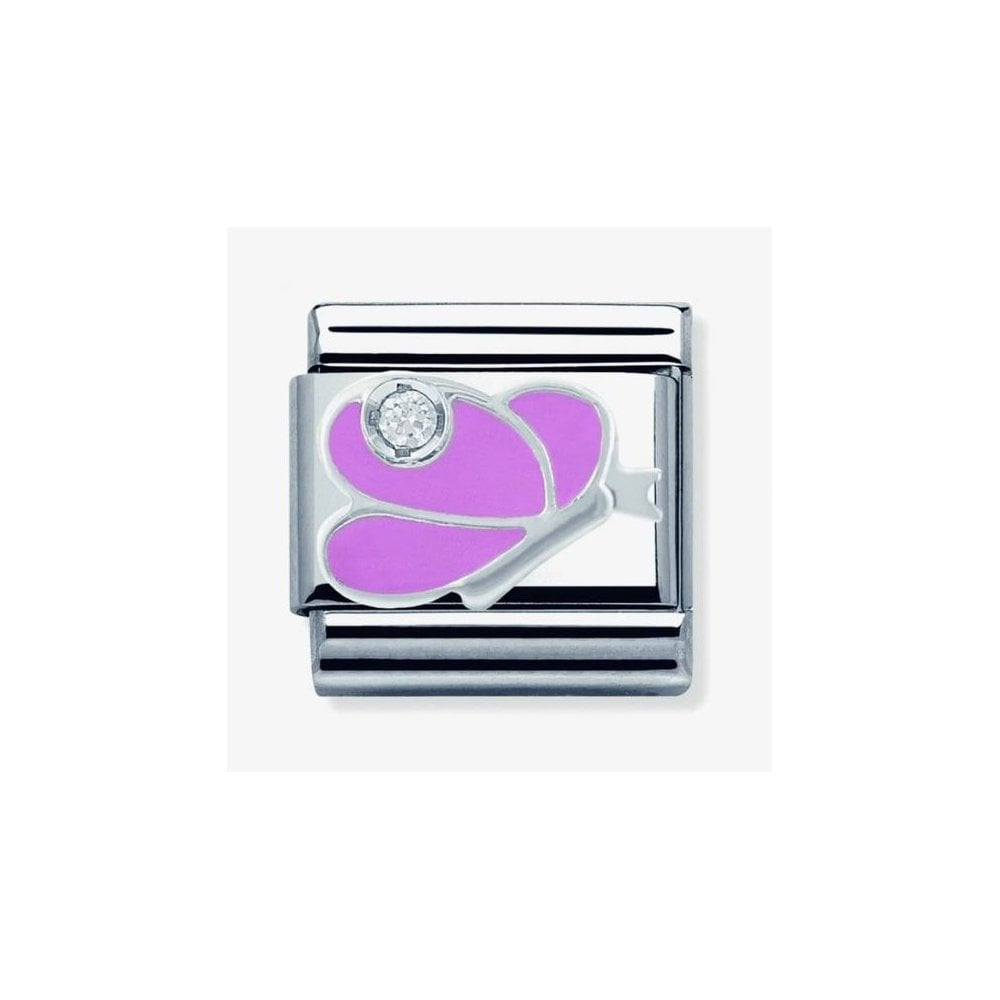 CLASSIC Silvershine Pink Butterfly Charm