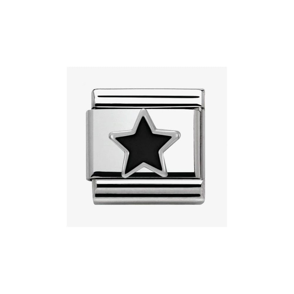 CLASSIC Silvershine Symbols Black Star Charm