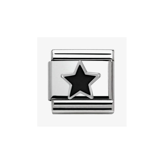 CLASSIC Silvershine Symbols Black Star Charm