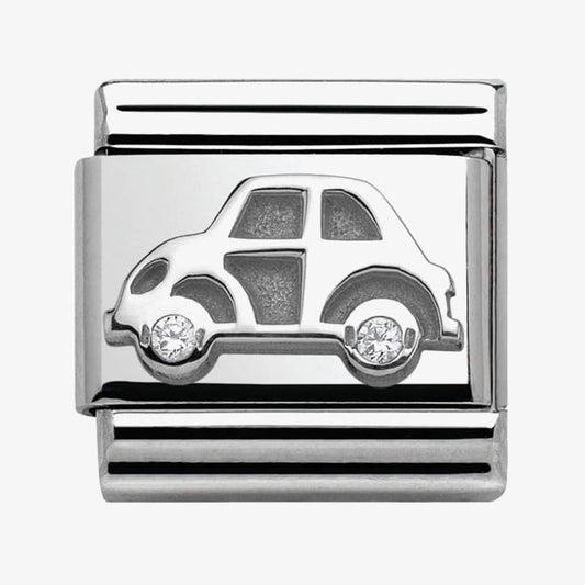 CLASSIC Silvershine Symbols Car Charm with zirconia gemstones