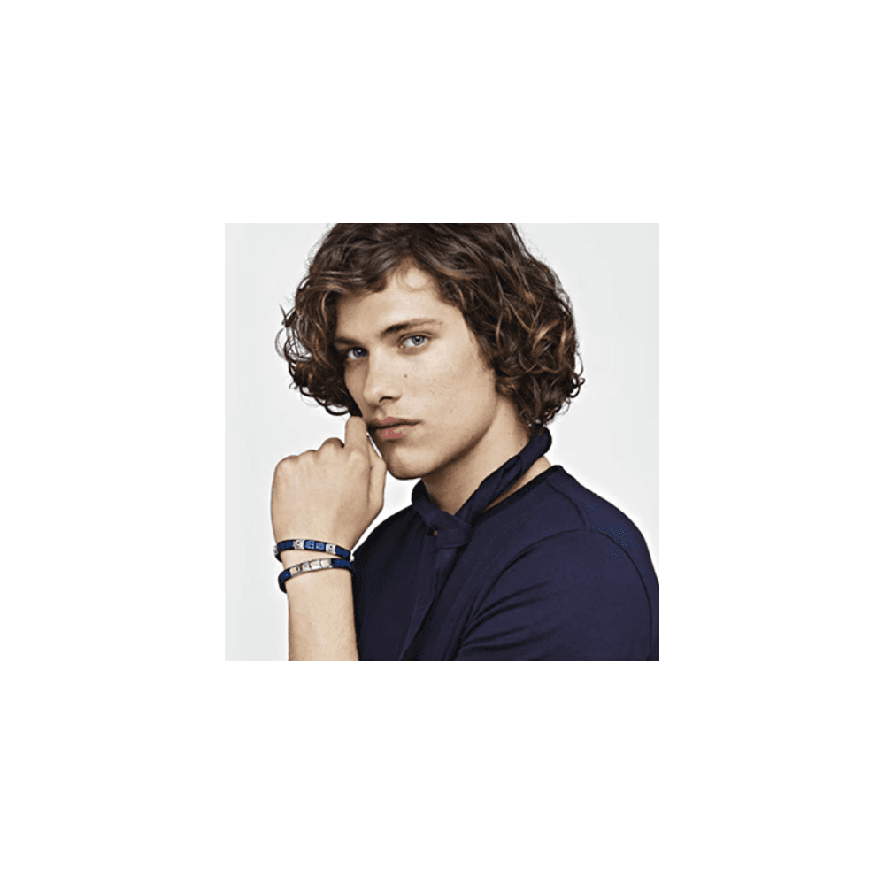 CLASSIC Stainless Steel Link Blue Base Bracelet