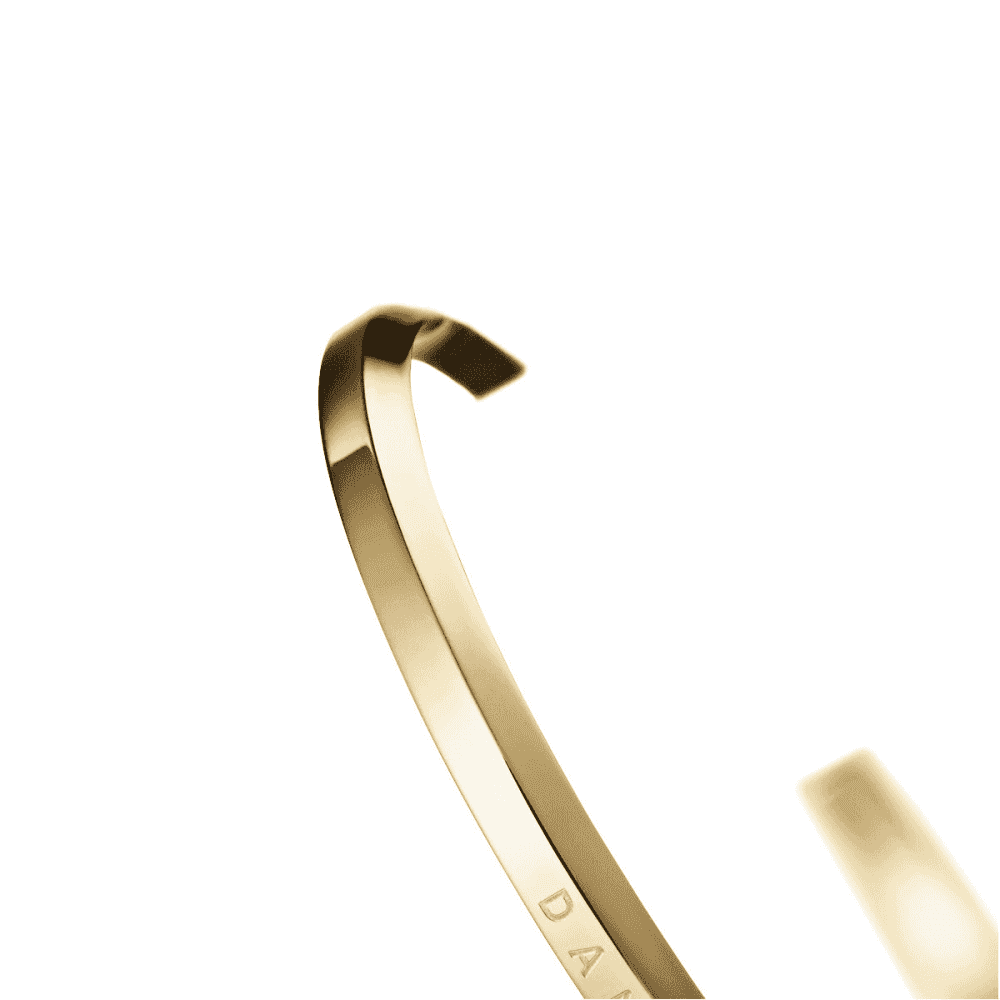 CLASSIC YELLOW GOLD BANGLE WITH DW LOGO LARGE
