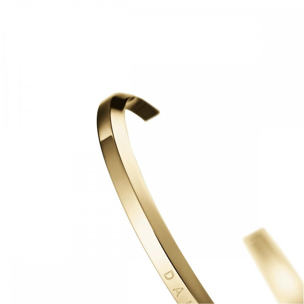 CLASSIC YELLOW GOLD BANGLE WITH DW LOGO SMALL
