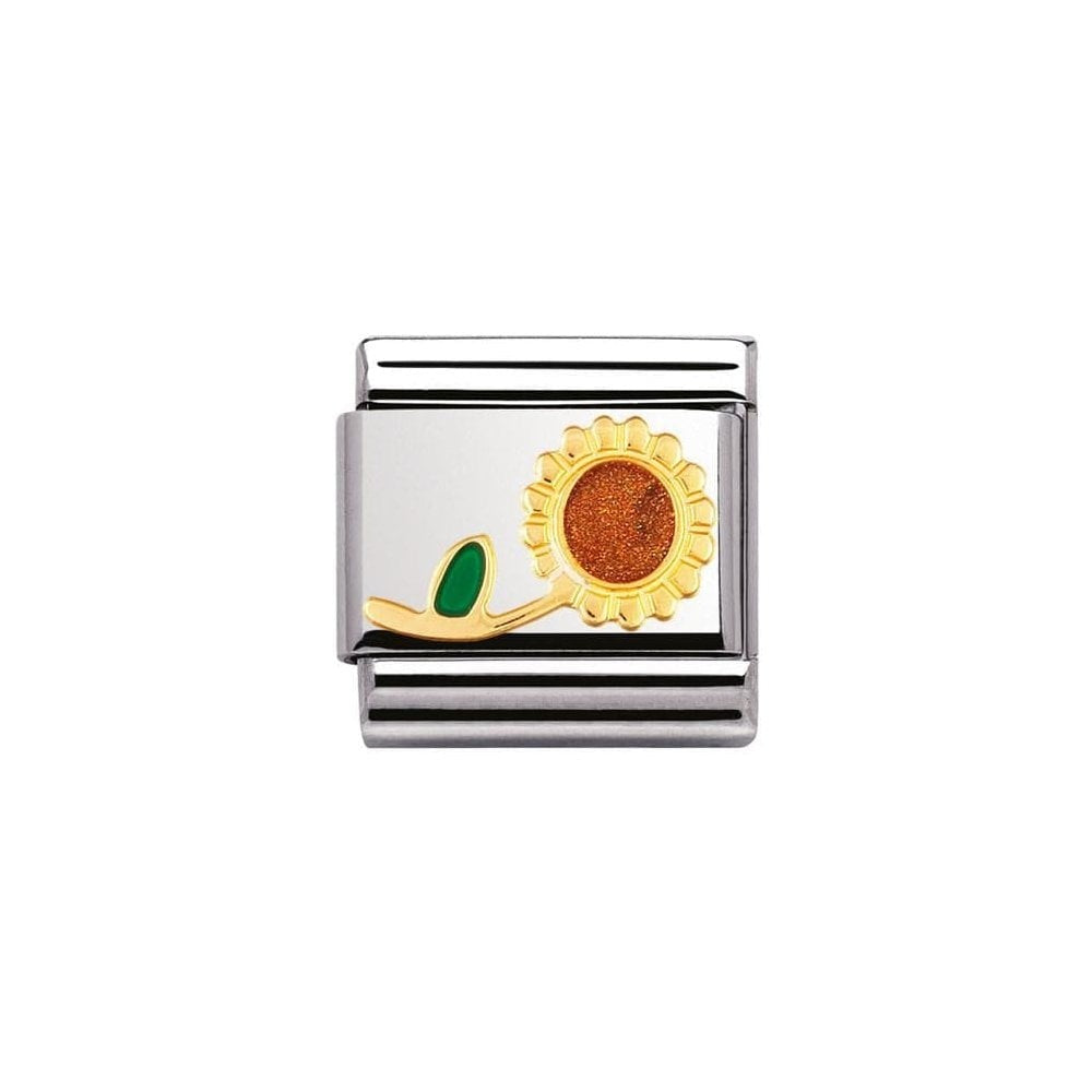 COMPOSABLE CLASSIC BONDED YELLOW GOLD LINK SUNFLOWER CHARM