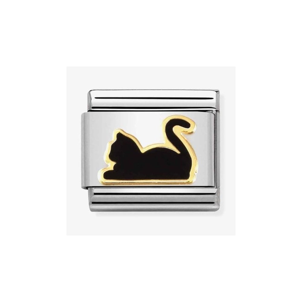 COMPOSABLE CLASSIC LINK, BLACK CAT SYMBOL CHARM