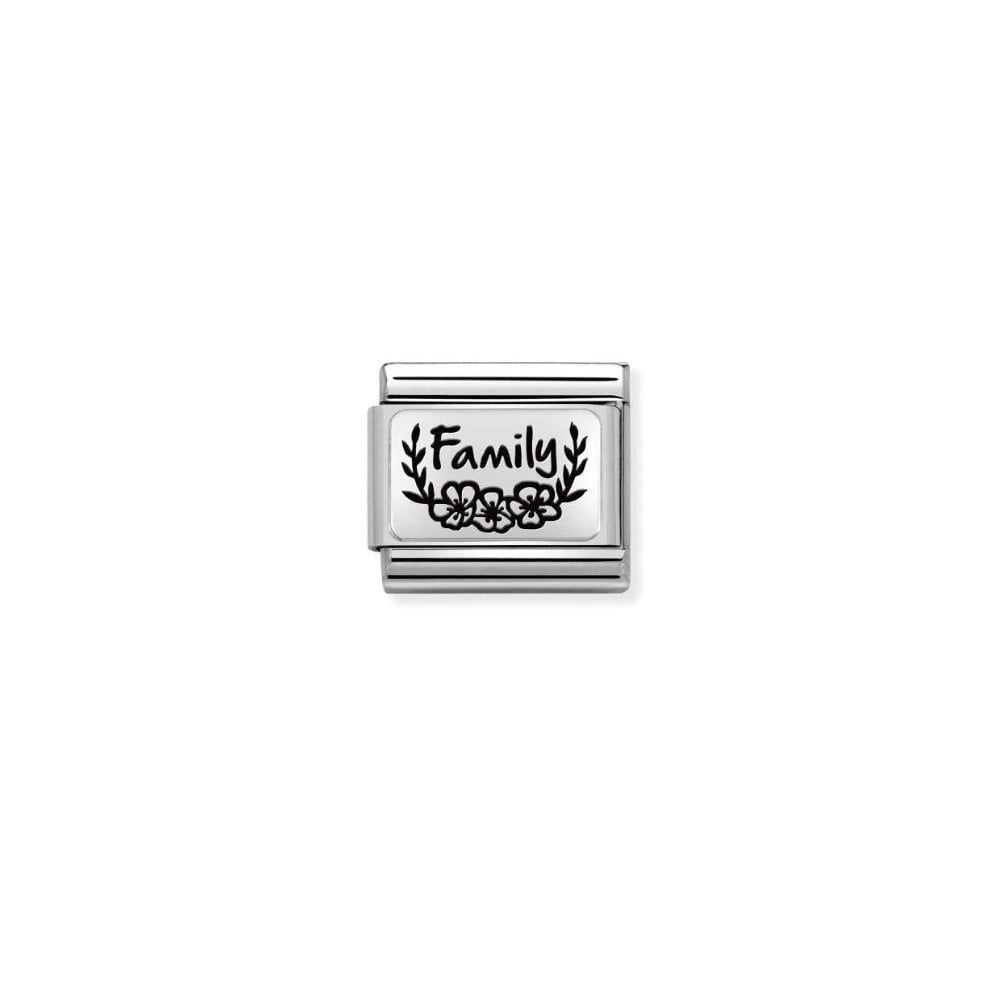 COMPOSABLE CLASSIC LINK, FAMILY WITH FLOWERS CHARM