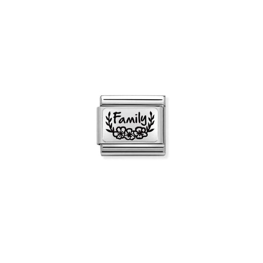 COMPOSABLE CLASSIC LINK, FAMILY WITH FLOWERS CHARM